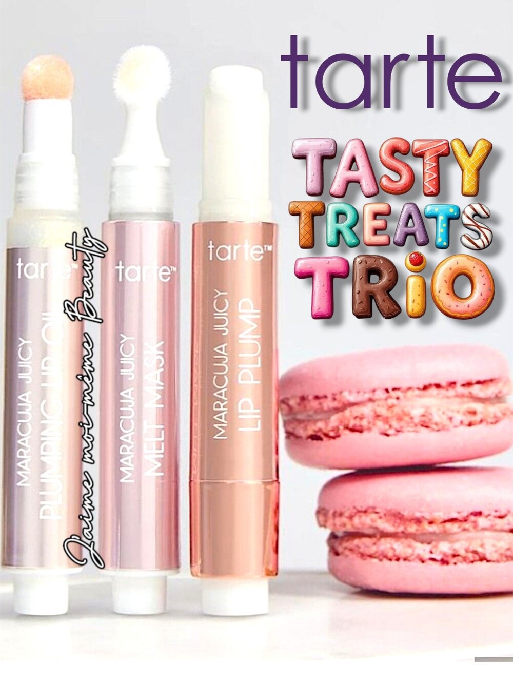 Tarte Juicy Lip Trio Mask Lip Oil Lip Plump Frosty Shimmering Pearlescent